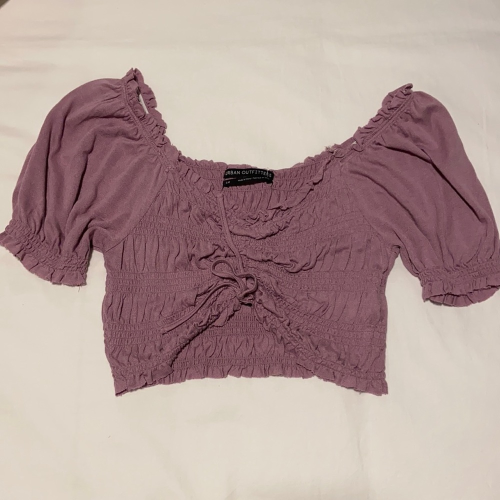 Cropped runched shirt